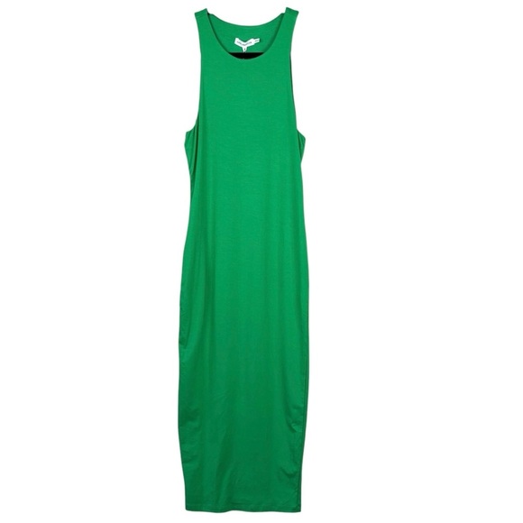 Good American Dresses & Skirts - NWT Good American Good Touch Midi Tank Dress Sz 2 / M Kelly Green Stretch Knit